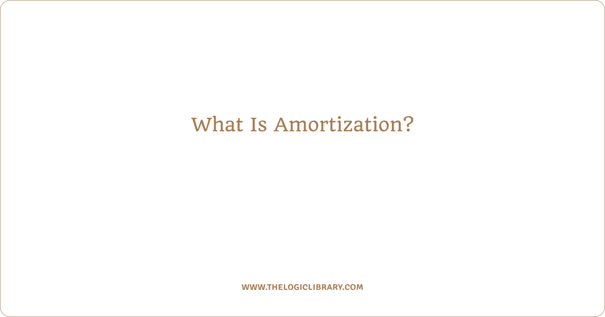 What Is Amortization?