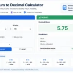 Hours to Decimal Calculator