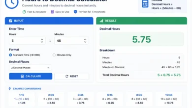 Hours to Decimal Calculator