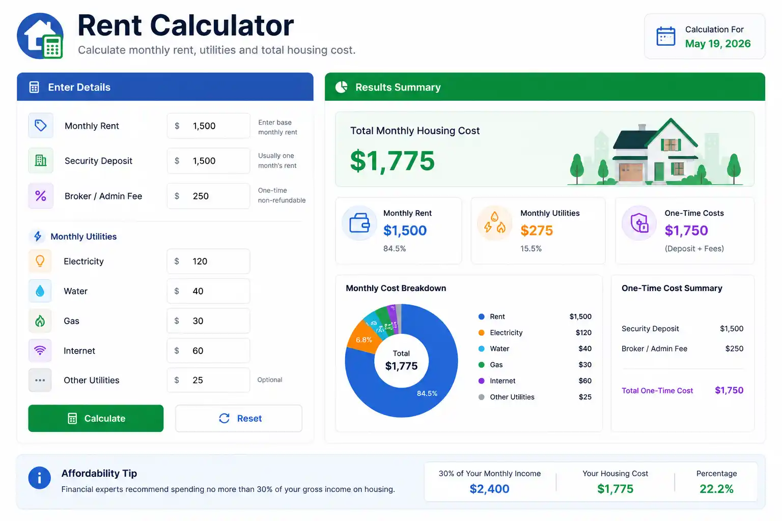 Rent Calculator