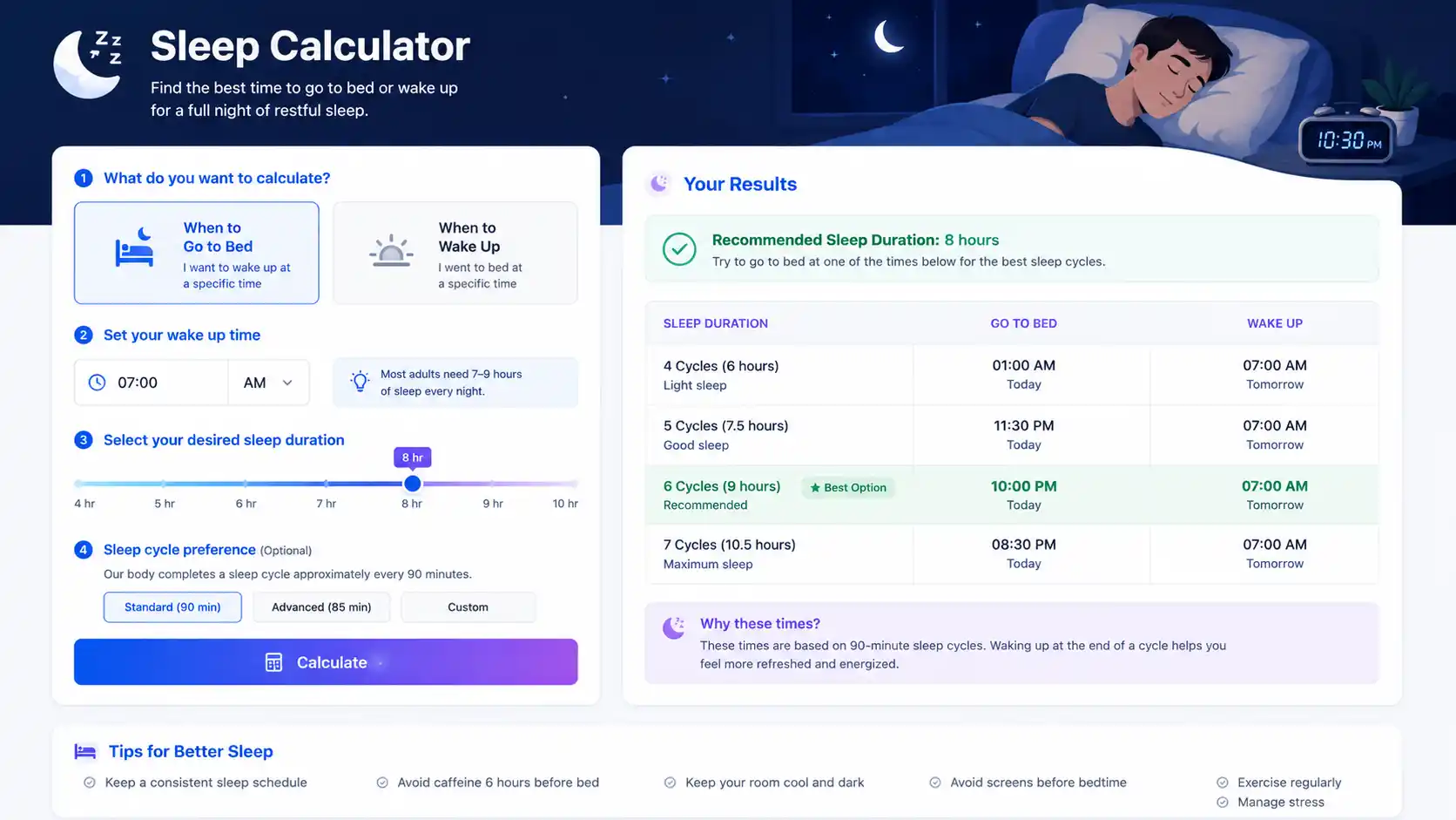 Sleep Calculator