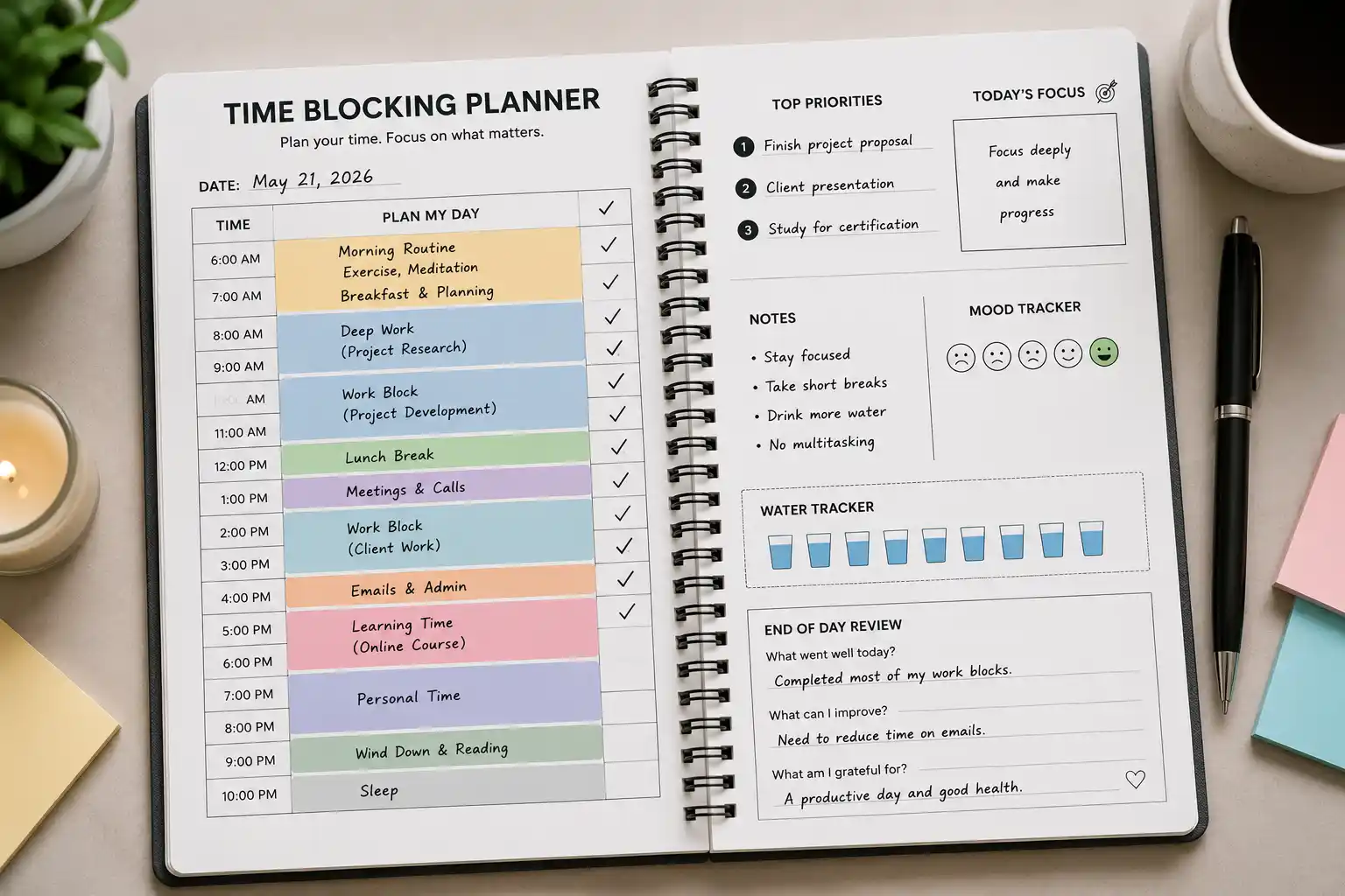 Time Blocking Planner