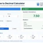 Time to Decimal Calculator