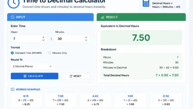 Time to Decimal Calculator