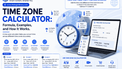 Time zone calculator infographic design