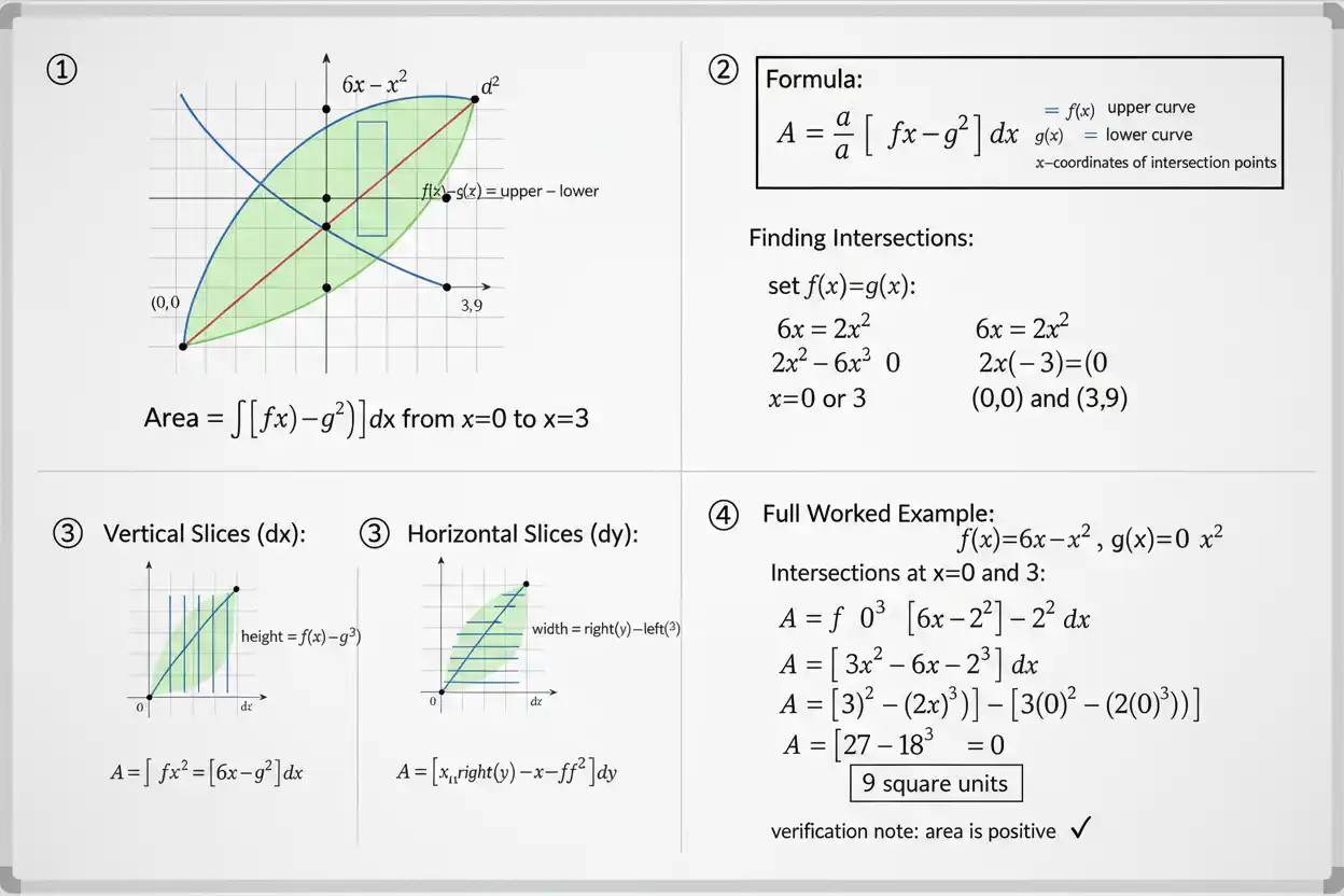 area between curves