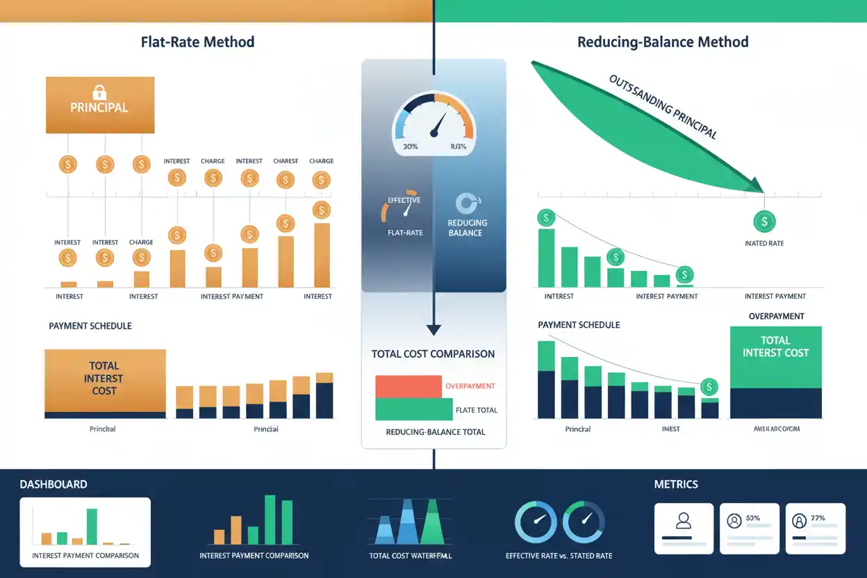 flat vs reducing balance interest