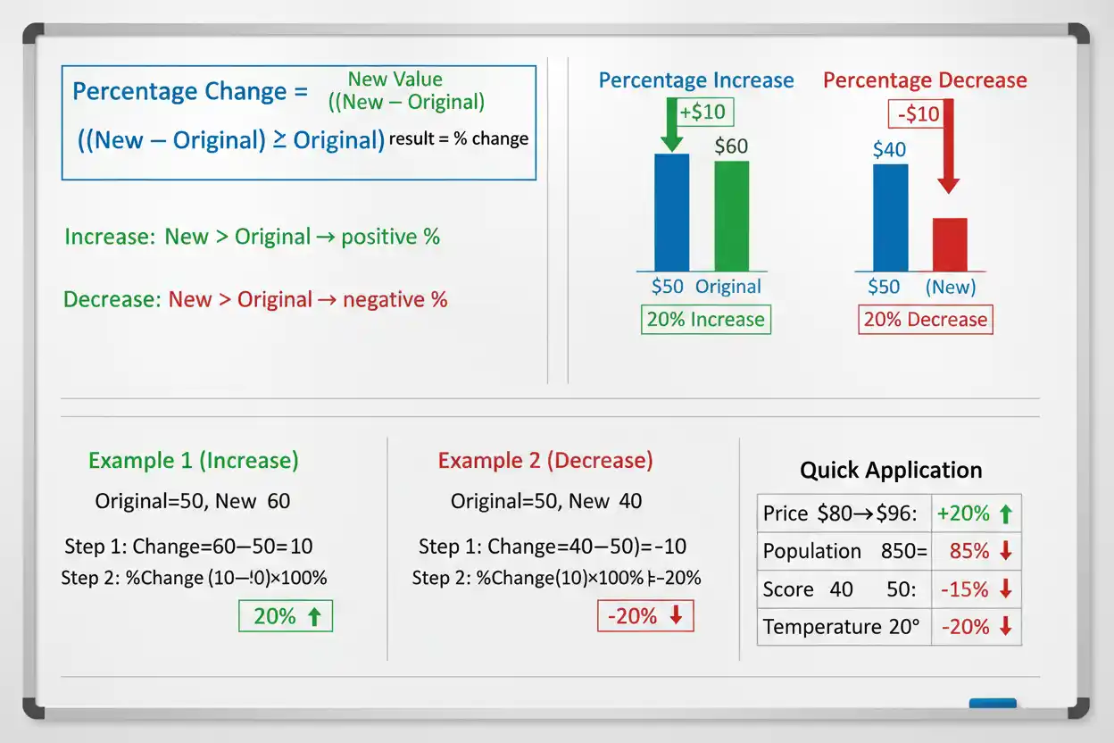 percentage change