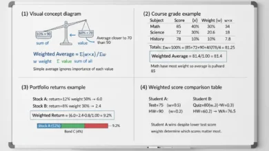 weighted averages